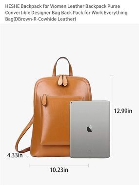 Brown Leather Backpack